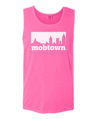 mobtown® skyline Hot Pink Unisex Tank