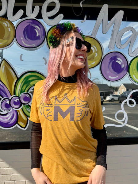 T-shirt Manches Longues MoonPie Mardi Gras Taille XL - Gris, Graphique, Occasion En Parfait état