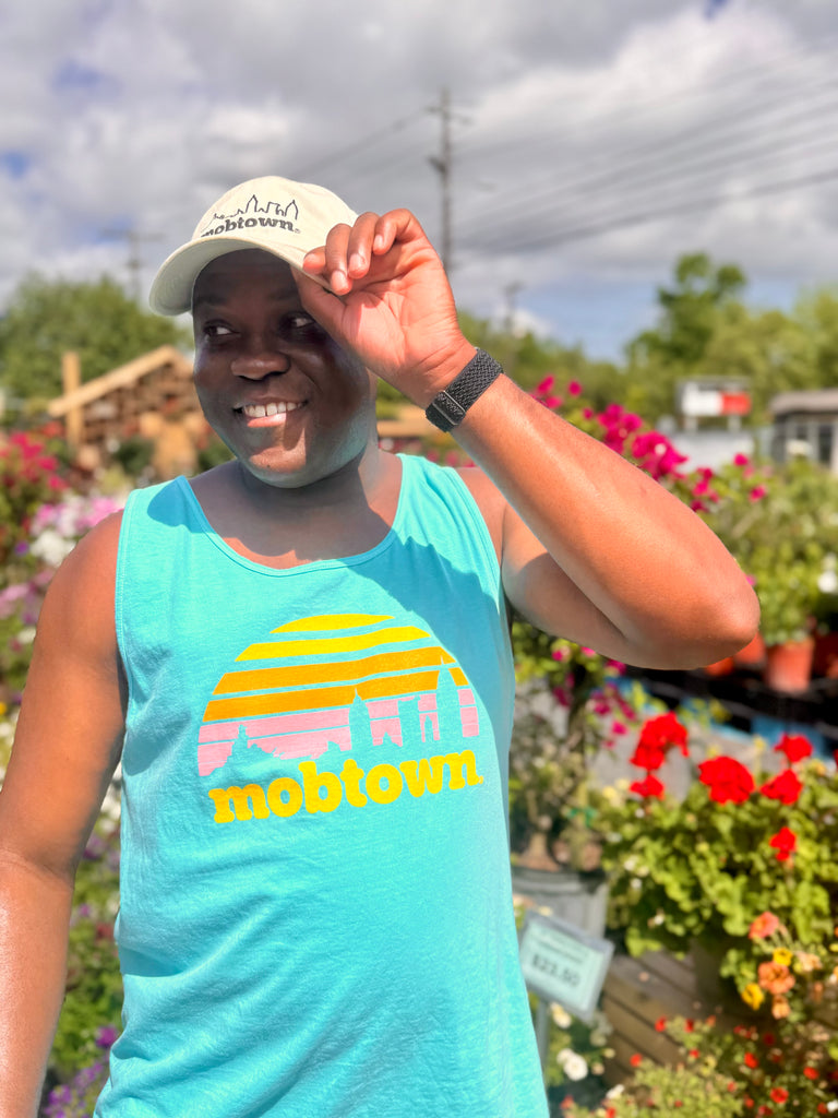 mobtown® Sunset Skyline Tank - Lagoon