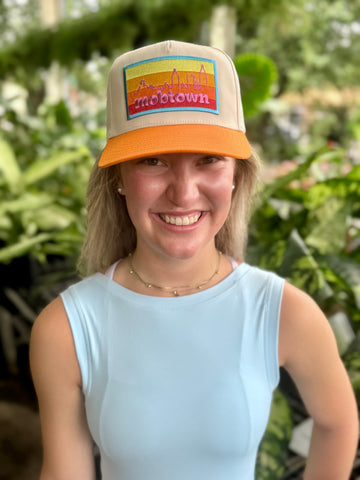 mobtown® Sunset Skyline Hat - Cream/Orange