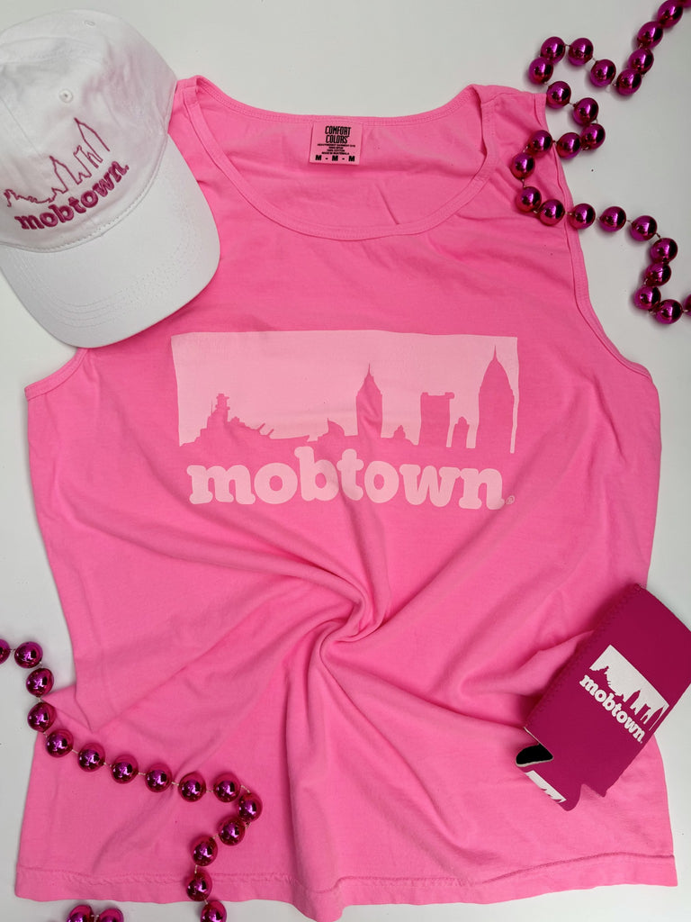 mobtown® skyline Hot Pink Unisex Tank