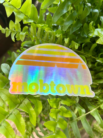 Mobtown® Sunset Skyline Holographic Sticker
