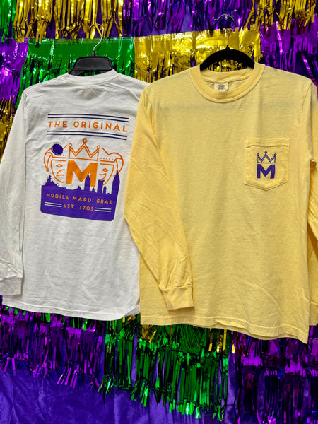 Mobile Mardi Gras Pocket Long Sleeve Tee