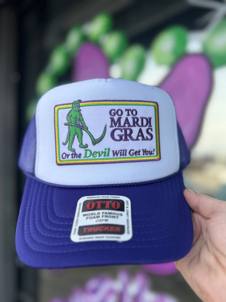 Go To Mardi Gras Foamie Trucker