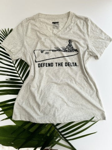 Defend the Delta® Women's Triblend Short Sleeve V-Neck