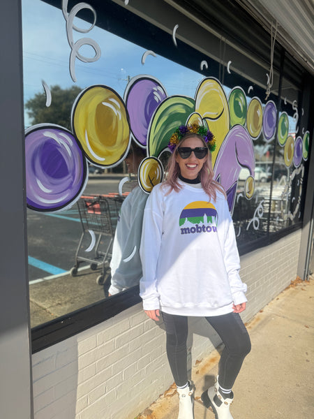 Mobtown® Skyline Mardi Gras Sweatshirt