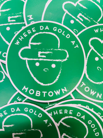 Crichton Leprechaun Circle Sticker