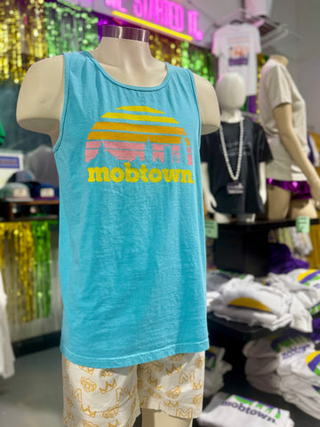 mobtown® Sunset Skyline Tank - Lagoon