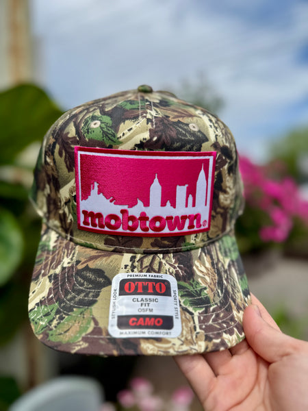Mobtown® Skyline Hat Pink/Camo