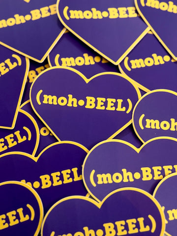 (moh-BEEL)® Heart Sticker