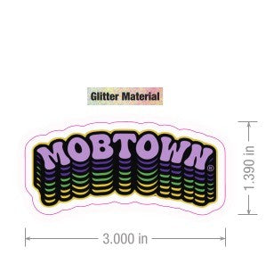 Mobtown Bubble Glitter Sticker