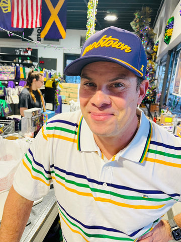 mobtown® Script Laser Perf Performance Rope Cap - Mardi Gras