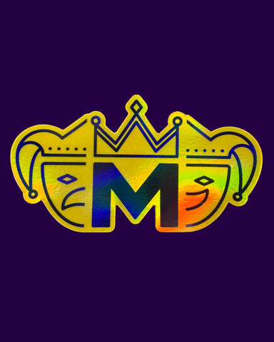 Mobile Mardi Gras Holographic Sticker