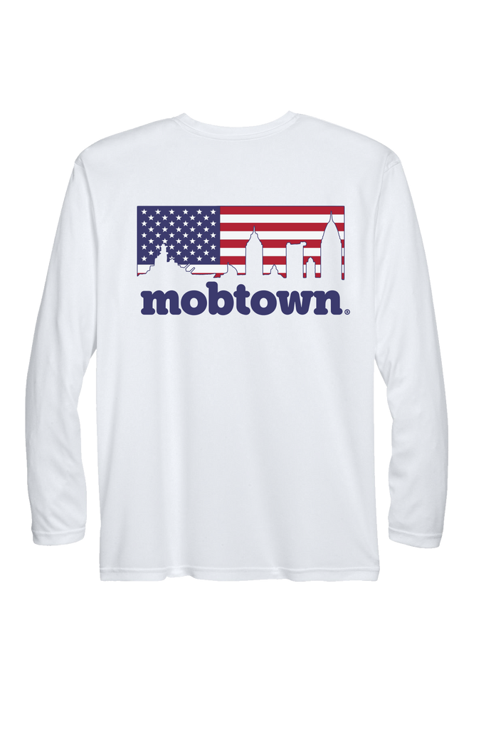 mobtown® skyline Long Sleeve Performance Shirt