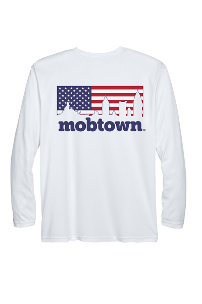 mobtown® skyline Long Sleeve Performance Shirt